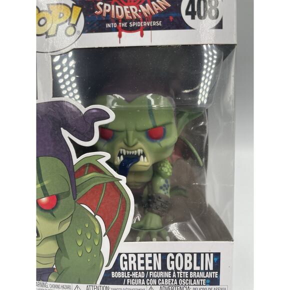 Funko Pop! - Spider-Man into the Spiderverse Green Goblin 408 - Bobblehead - Picture 2 of 7